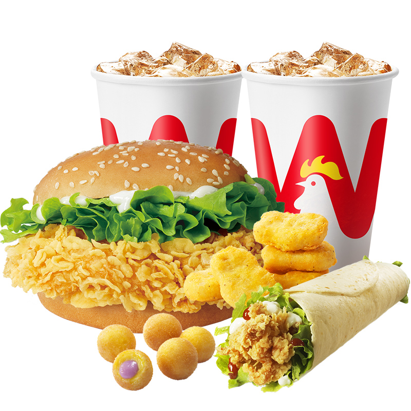 华莱士 超值双人餐b 单次 电子券 兑换券 优惠券 - 价格25