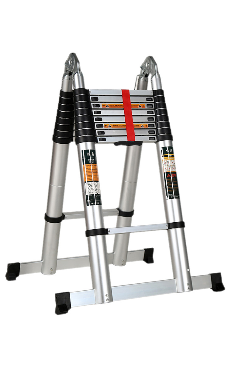 怡奥伸缩梯子子人字梯工程加厚家用折叠升降家用梯