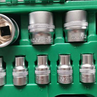 蓝带六角套头32件套筒大飞套装棘轮扳手机修手动套筒扳手