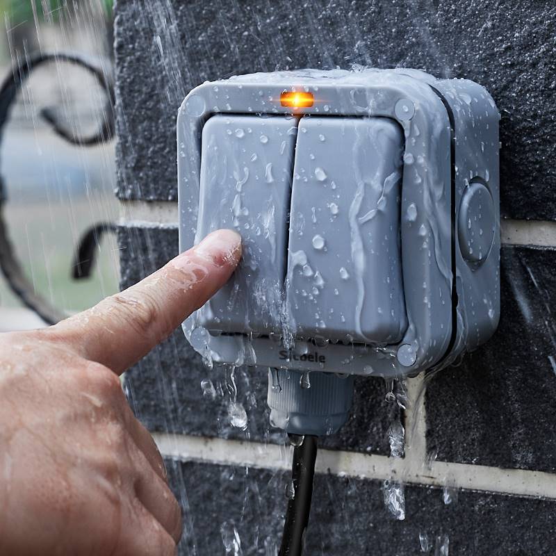 西库户外防水开关按钮室外工业电源防雨单开双双控开关