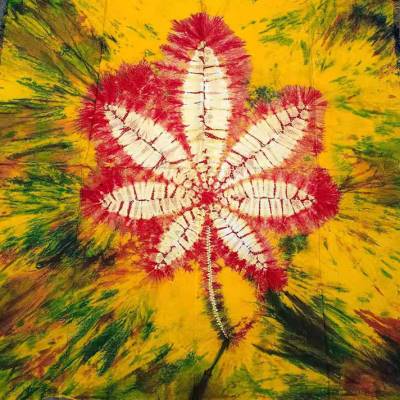 云南民族风礼物白族扎染茶几布大理大理特色手工艺纯棉白族扎染