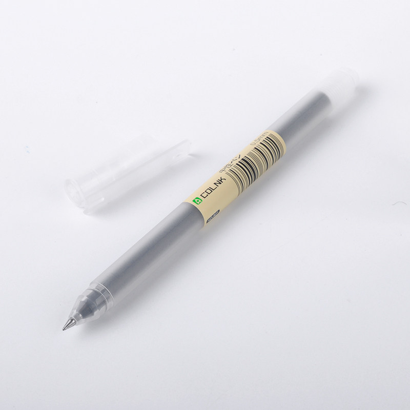 colnk柯林黑色中性笔透明磨砂墨笔良品学生考试中性笔