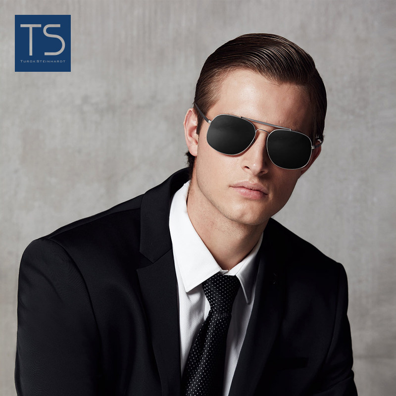 ts飞行员太阳镜墨镜偏光镜开车防紫外线太阳眼镜纯钛太阳眼镜
