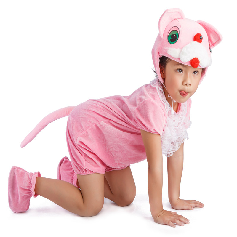 儿童动物服装小花猫衣服大人表演男童女童小猫儿童演出服