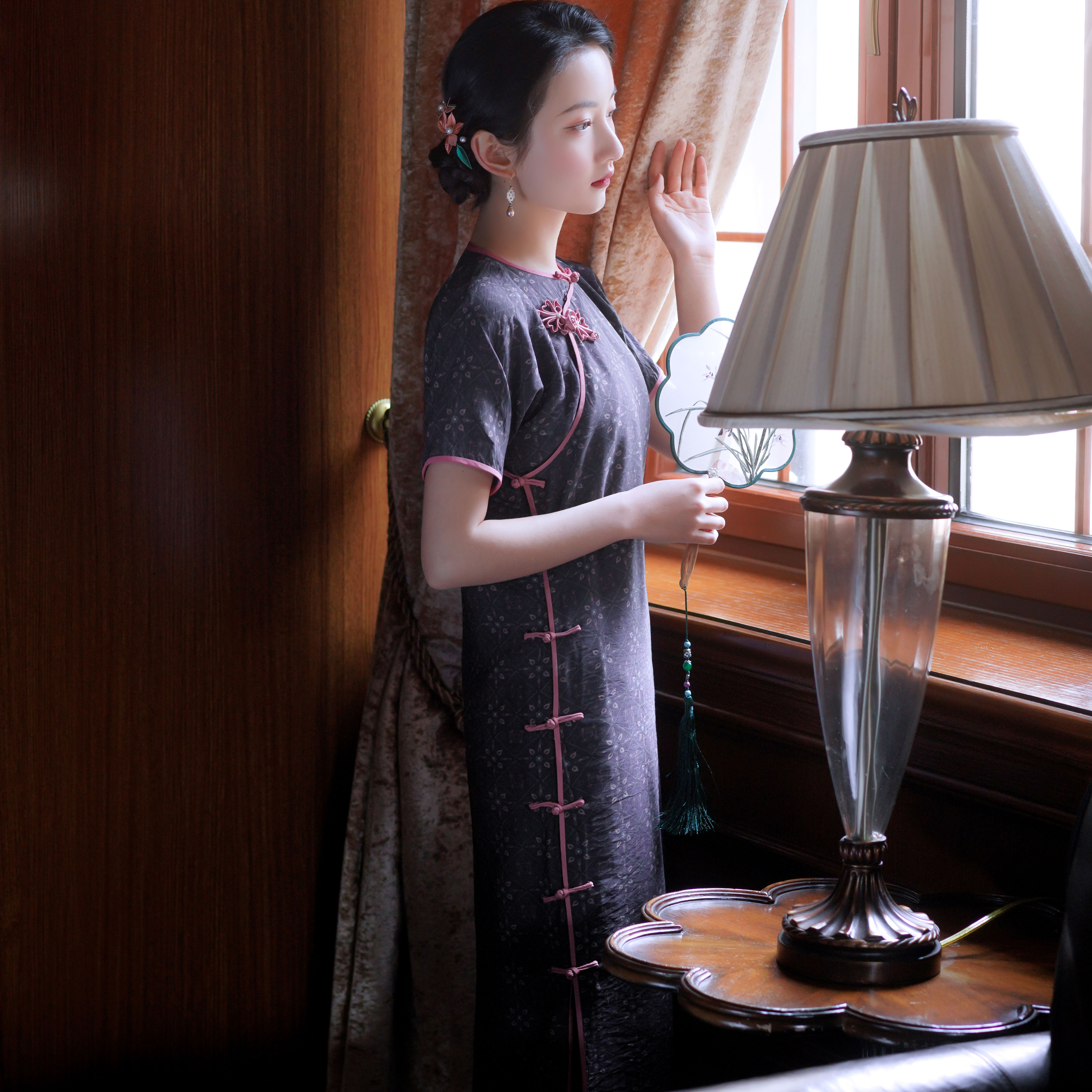 旗袍梦回故里鸳鸯古法平裁新款复古中国国风年轻旗袍