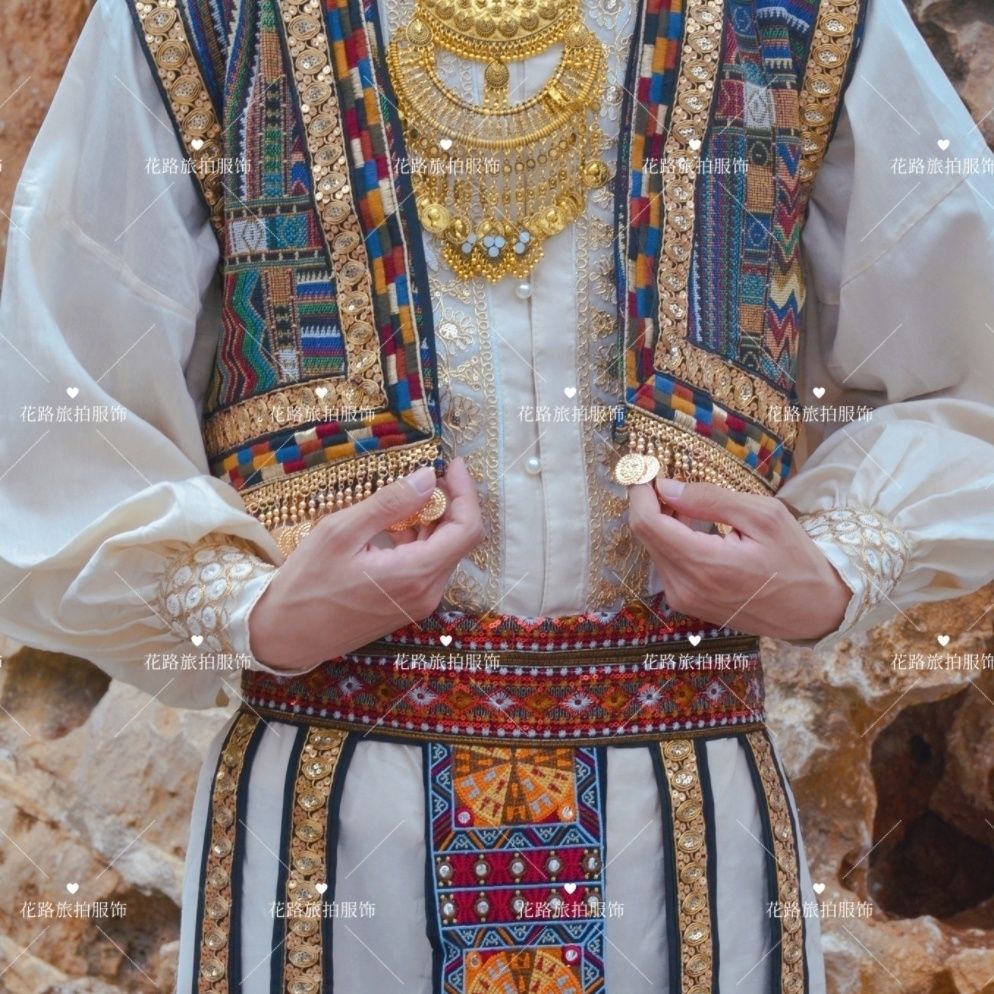 古国公主异域民族风男款情侣装新疆云南西藏西双版纳民族服装