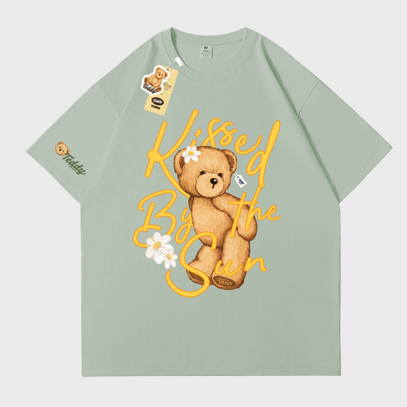 teddyisland泰迪熊纯棉情侣t恤