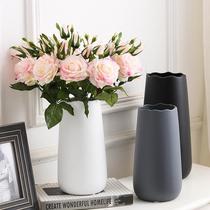 Minimalist ceramic vase Nordic Home Pendulum Creativity Modern Living Room Office Grey White Black Emulation Florist