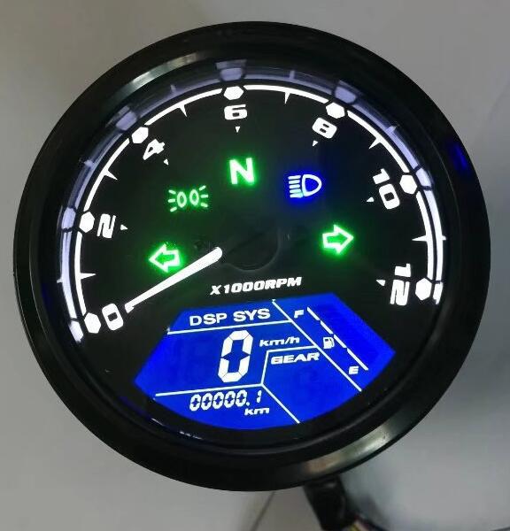 摩托车仪表狒狒液晶里程表转速计速lcd油表更多电动车零