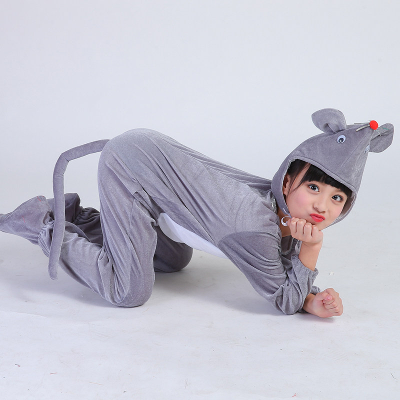 新款儿童小老鼠演出服幼儿男女动物舞蹈表演老鼠儿童演出服