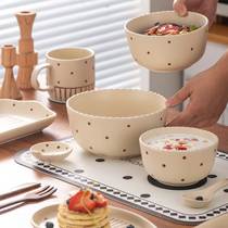 Home Ceramic Bowls Suit Day Style Cutlery 5 Inch Rice Bowl Oven Available Baking Pan Salad Bowl Breakfast Noodle Bowl Soup Bowl