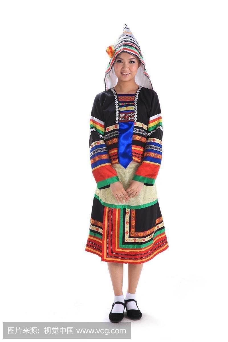 基诺族鑫佳民族服装服饰舞蹈演出五十六56个少数民族男女民族服装