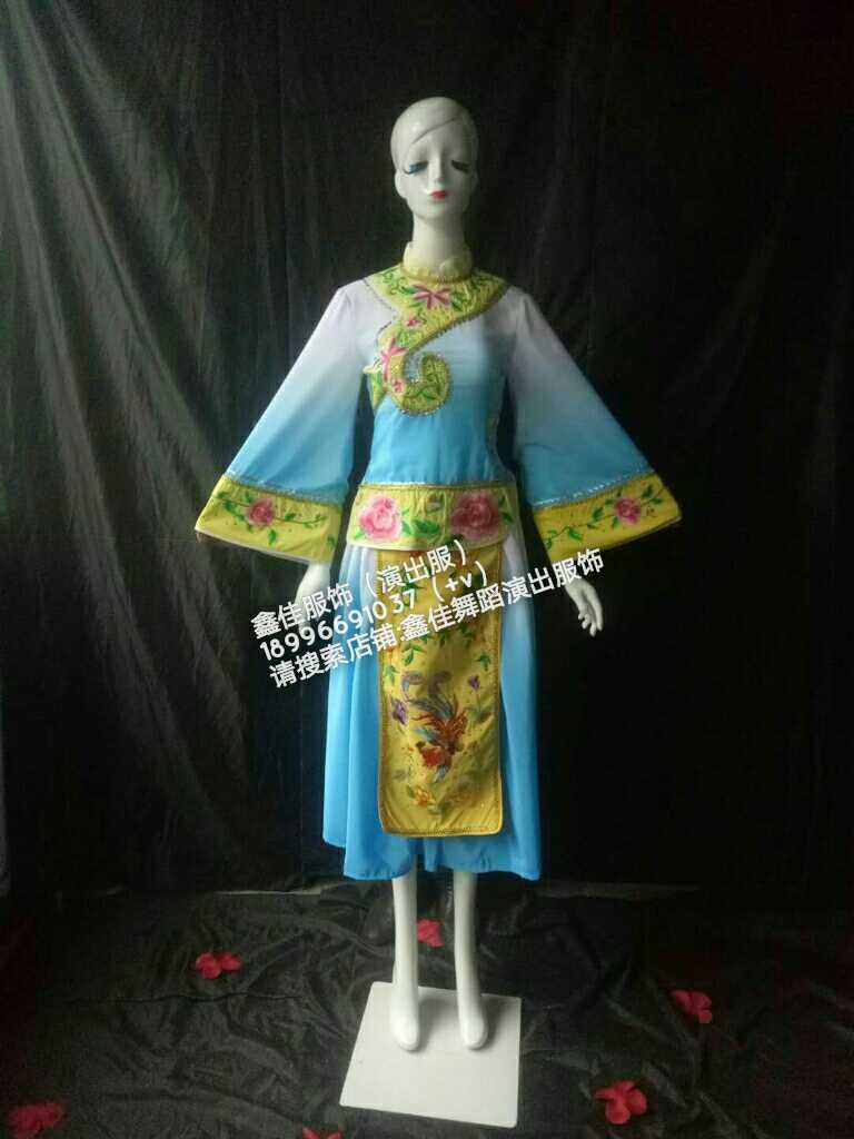 鑫佳订做原版桃李杯舞蹈《浔阳遗韵--丽人行》女子群舞舞蹈服装, - 图2