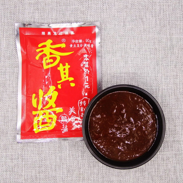 28袋包邮东北大酱香其酱90g 农家熟酱黄豆酱拌饭酱香辣酱 蘸酱菜