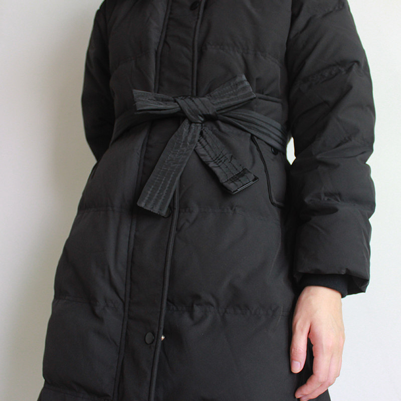 女士加宽棉服腰带黑色白色装饰羽绒服腰带打结系蝴蝶结腰带冬季潮