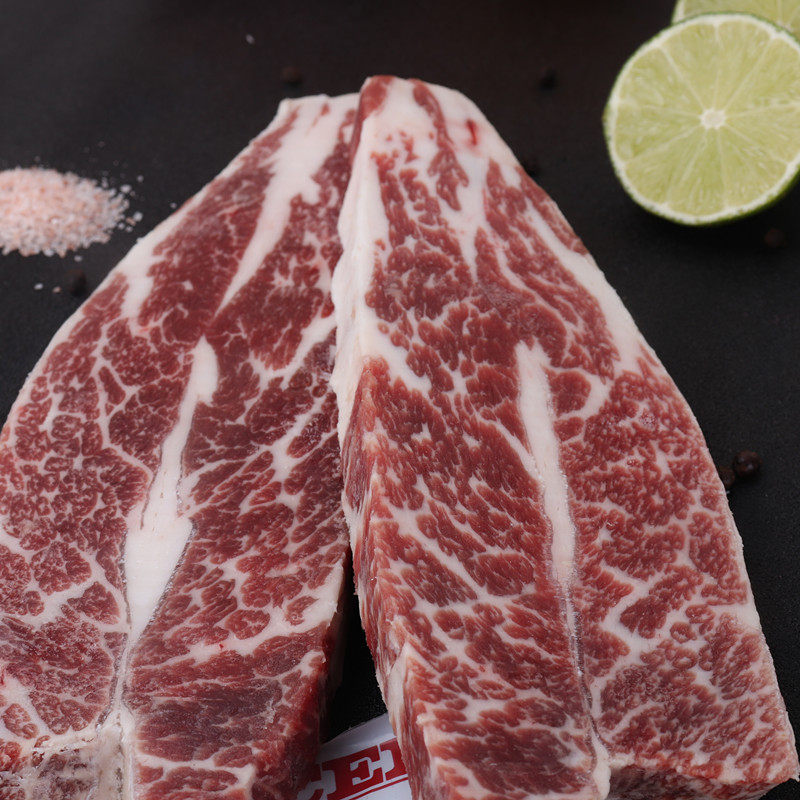 加拿大93厂进口安格斯去骨牛小排 雪花牛肉雪花牛小排500g