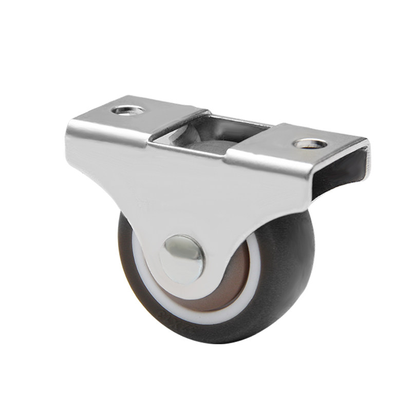 轮子1寸定向抽屉滑轮书柜家具重型橡胶静音脚轮