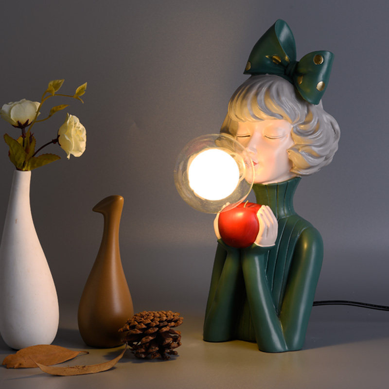 摩登女郎台灯北欧客厅装饰书房卧室床头美女公主装饰台灯