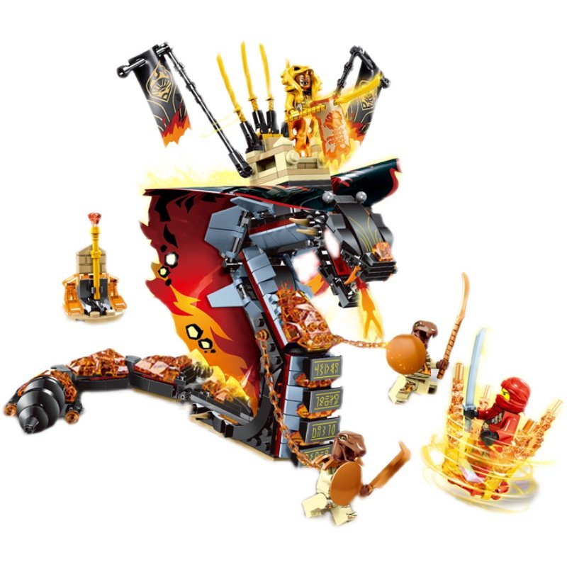 乐高幻影忍者烈焰威龙反派巨蛇70674禁术卷轴塑料积木