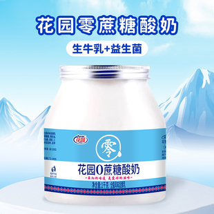 花园0蔗糖酸奶新疆酸奶1kg大桶桶装全脂风味发酵乳新疆直发0