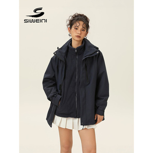 思威琪户外冲锋衣男女款春秋季防风防水登山服外套潮