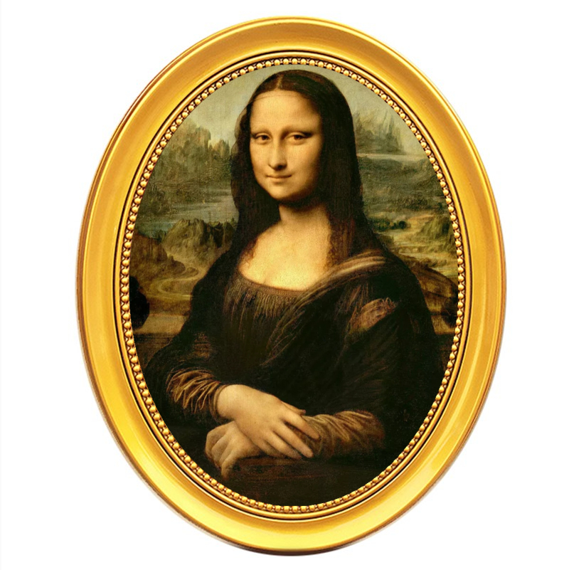 相框蒙娜丽莎装饰画欧式油画画框婚纱照椭圆形简约婚庆相框