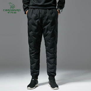 美式工装风羽绒裤秋冬款束脚加绒保暖户外运动男士长裤