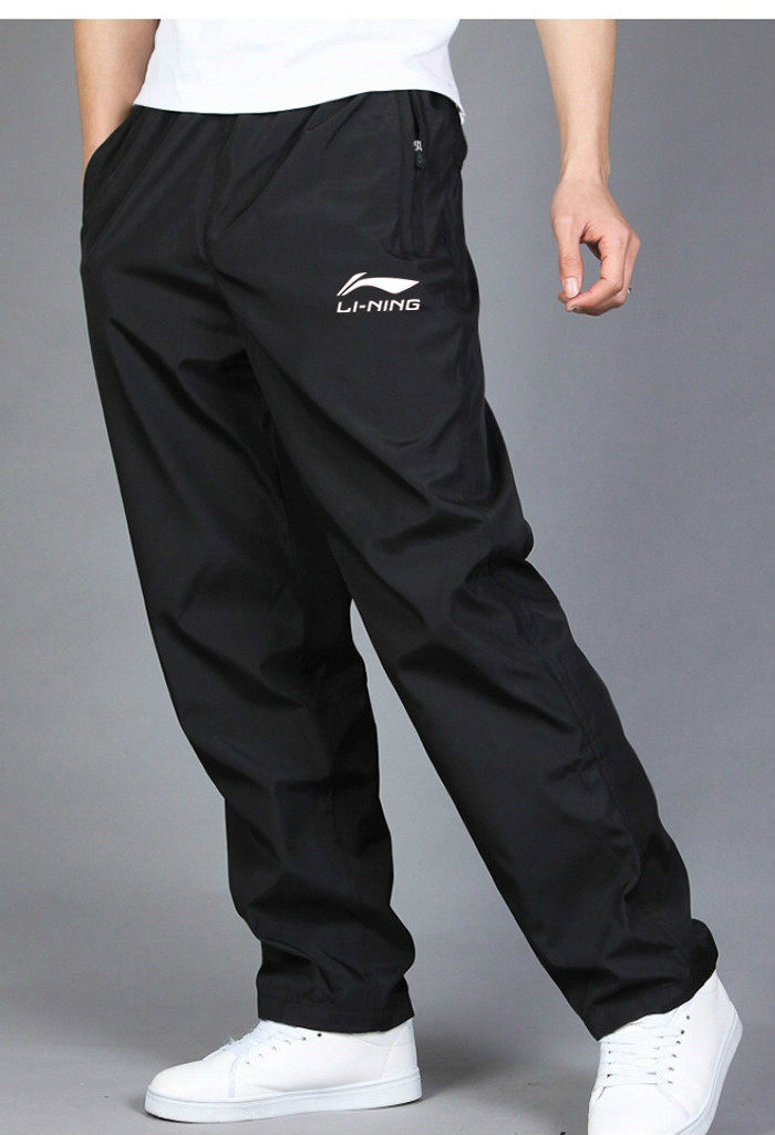 李宁运动裤男士长裤夏季薄款涤纶防风速干宽松大码春秋直筒跑步裤