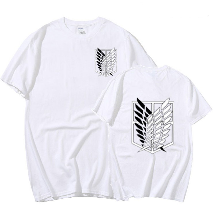 进击巨人动漫周边衣服艾伦调查兵团自由之翼男女圆领t恤