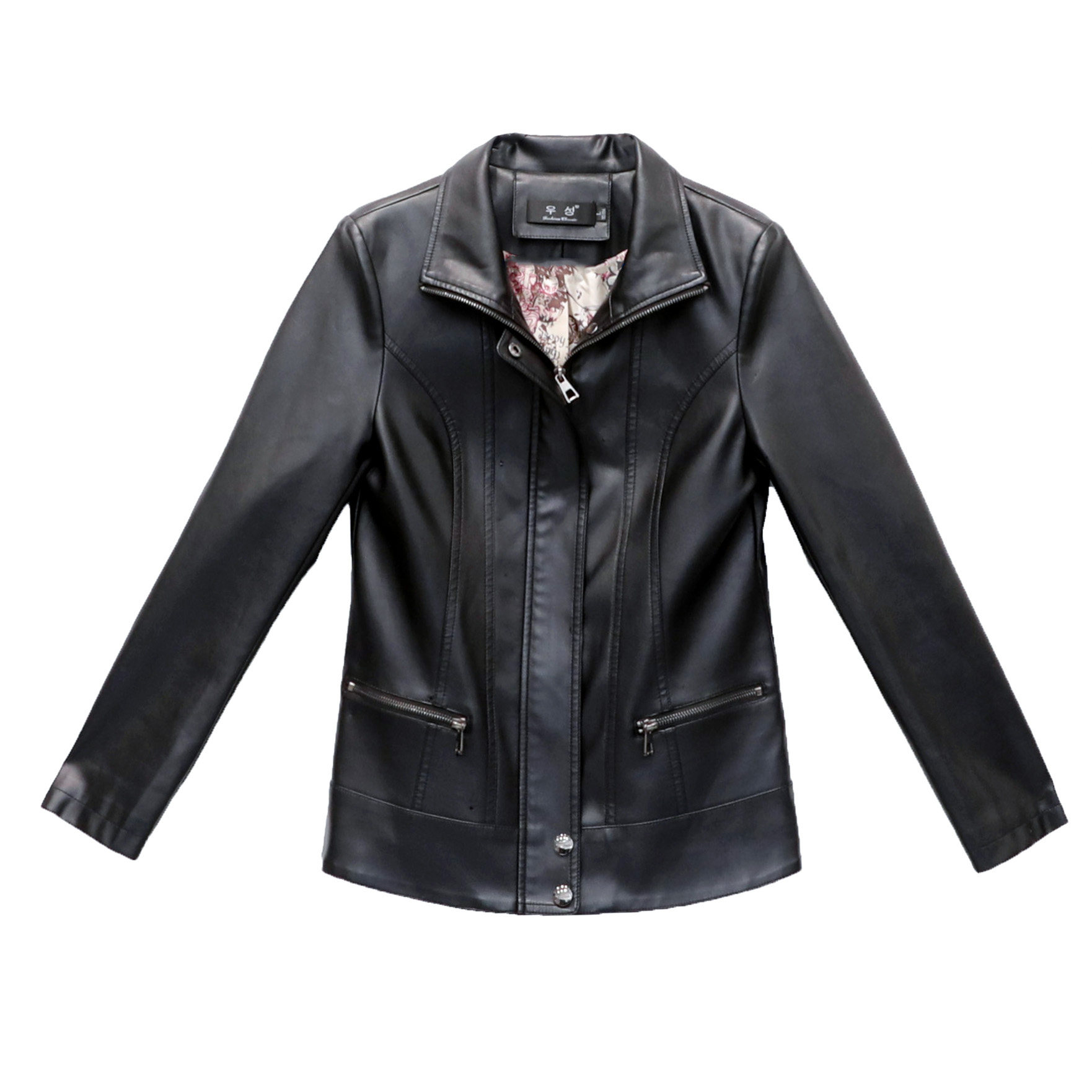 2022春秋新款海宁真皮皮衣短款修身显瘦皮夹克皮衣