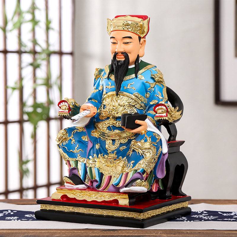 抖音新款鲁班16寸38cm祖师爷神像木匠祖师树脂居家供奉佛像摆件镇