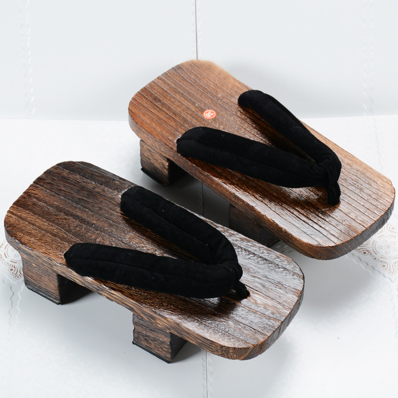 拖鞋两齿木屐人字二齿烧桐木鞋cosplay日系男士人字拖