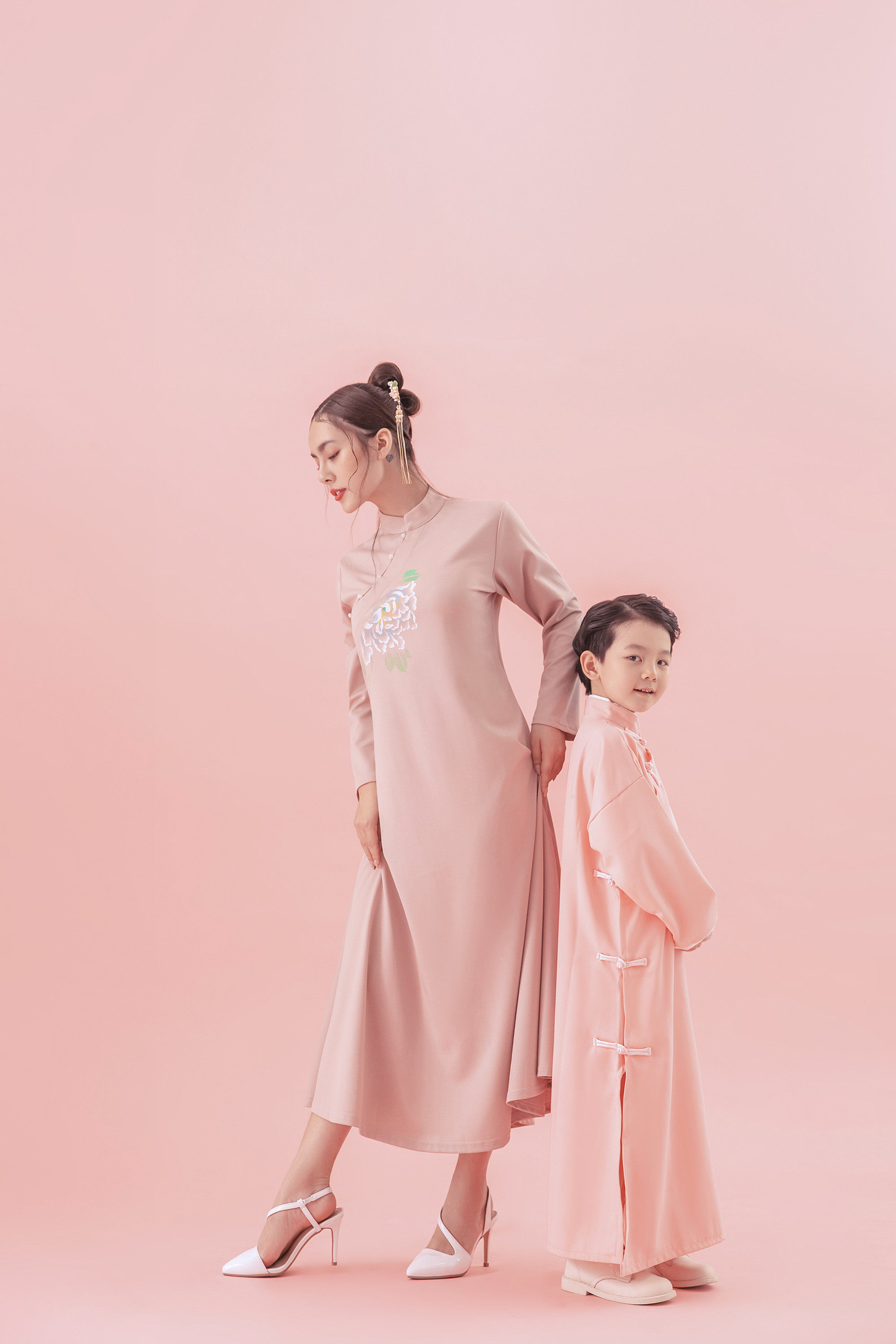 新款复古古风母子儿童摄影服装影楼拍摄亲子装其它