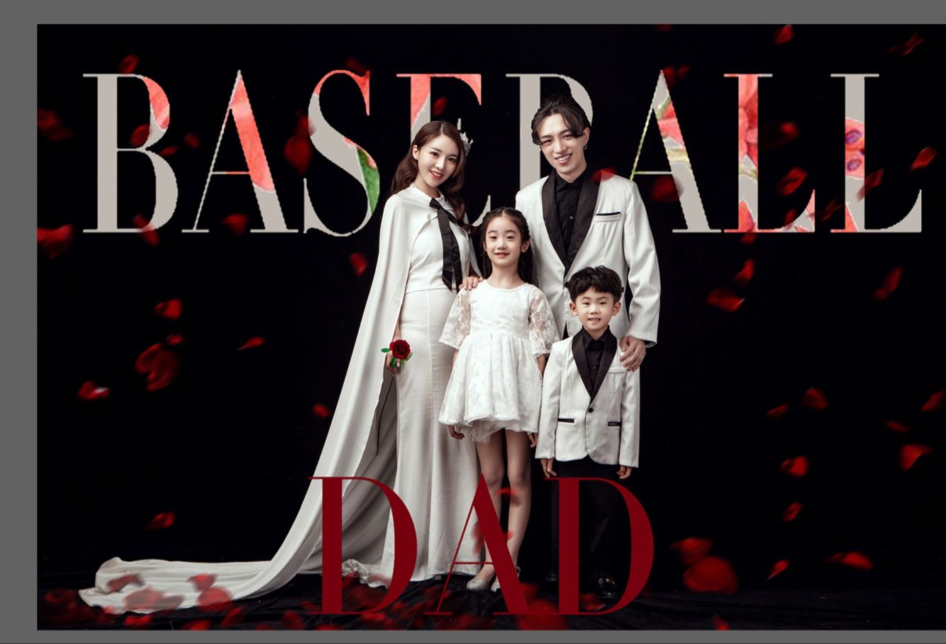 展会全家福母女辣妈衣服写真拍照艺术四口新款亲子装