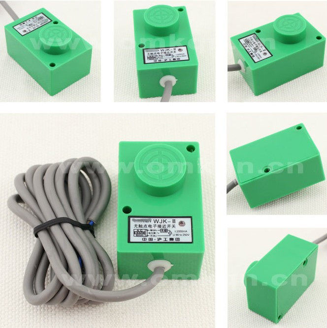 正品沪工集团wjk-ii电子无触点接近开关绿色8mm交流感应开关