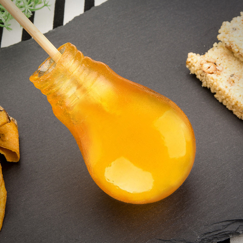 网红红大灯泡拿不出来实心抖音同款棒棒糖电灯泡糖果