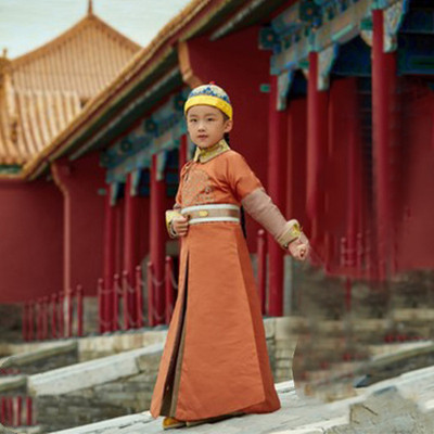 清朝阿哥贝勒爷儿儿童皇帝古装大清王爷故宫民族服装