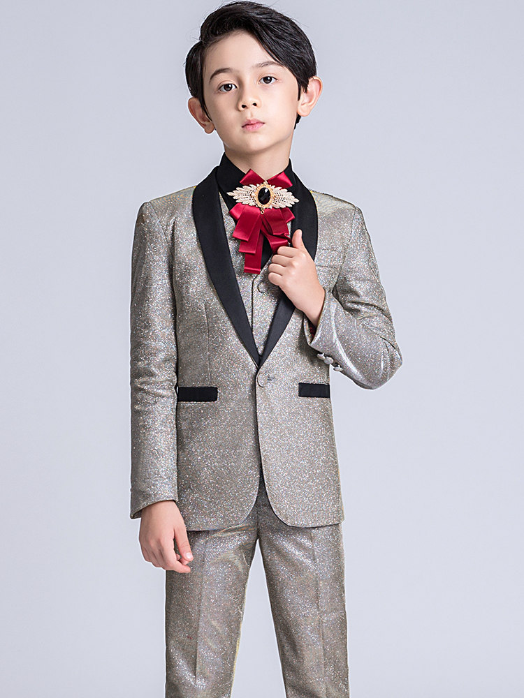 儿童西装花童礼服男童小西西服套装模特走秀西服