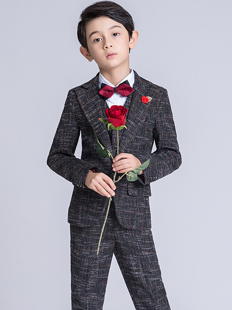 儿童西服男童小西西装套装花童礼服英伦风走秀西服