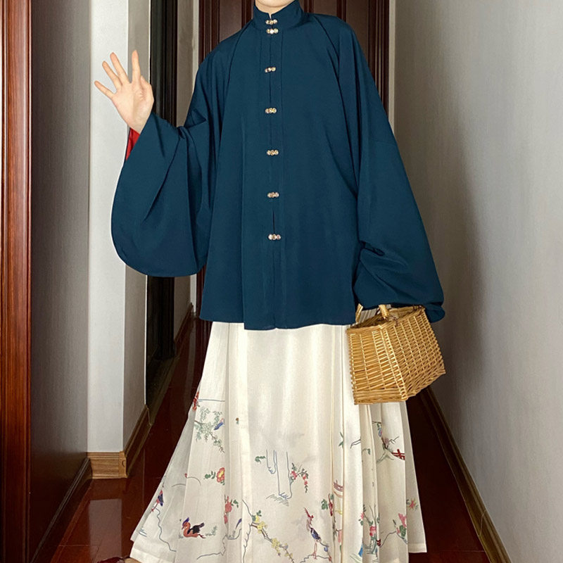 归春集汉服秋冬明制立领对襟短袄汉服