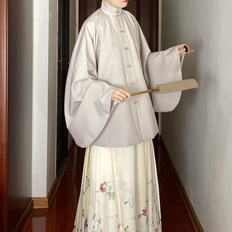 归春集汉服秋冬明制立领对襟短袄汉服