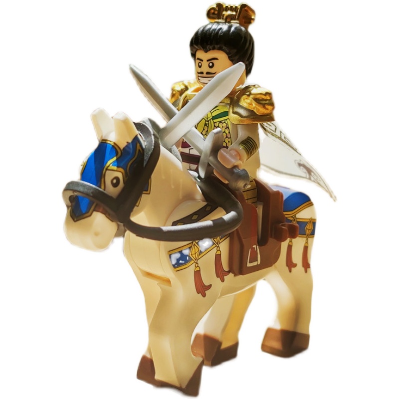 乐高三国演义积木第三方古代迪库小侠关羽模型人仔建构