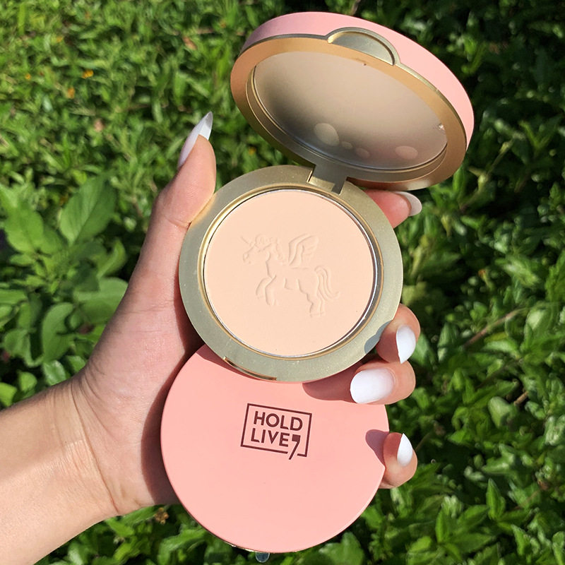 holdlive独角兽联名空气定妆控油粉饼散粉雾面轻薄粉饼