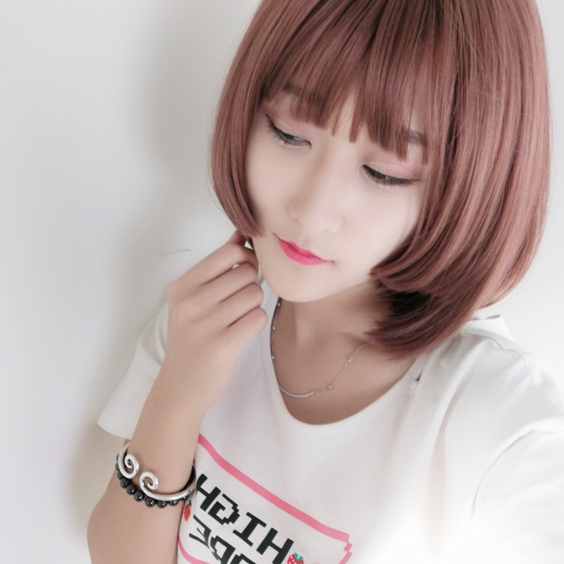 波波头短短发洛丽塔公主蓬松女孩深色萝莉假发日常整顶假发