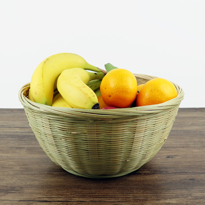 竹编水果篮馒头筐手工竹编织篮子家用收纳筐菜篮鸡蛋收纳篮竹篮