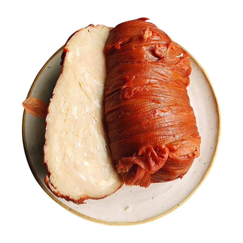 五香卤捆鸡200克送辣酱包 猪小肠卷捆肠皮苦肠卷熟食小吃下酒菜_十块