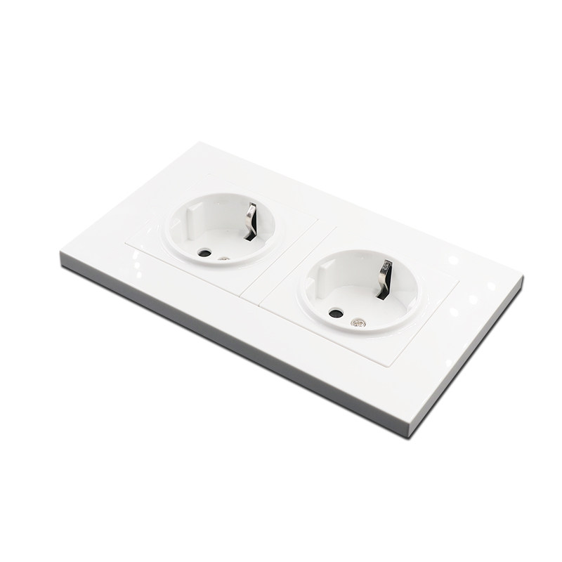 16a欧标德式插座面板圆孔墙壁电源插座欧规欧式电源插座