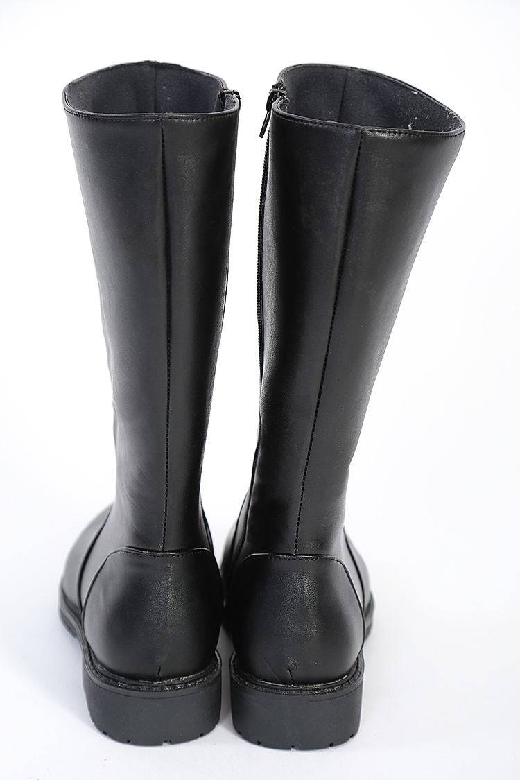 儿童长筒军靴升旗仪仗队高筒军鞋骑马马靴成人皮靴