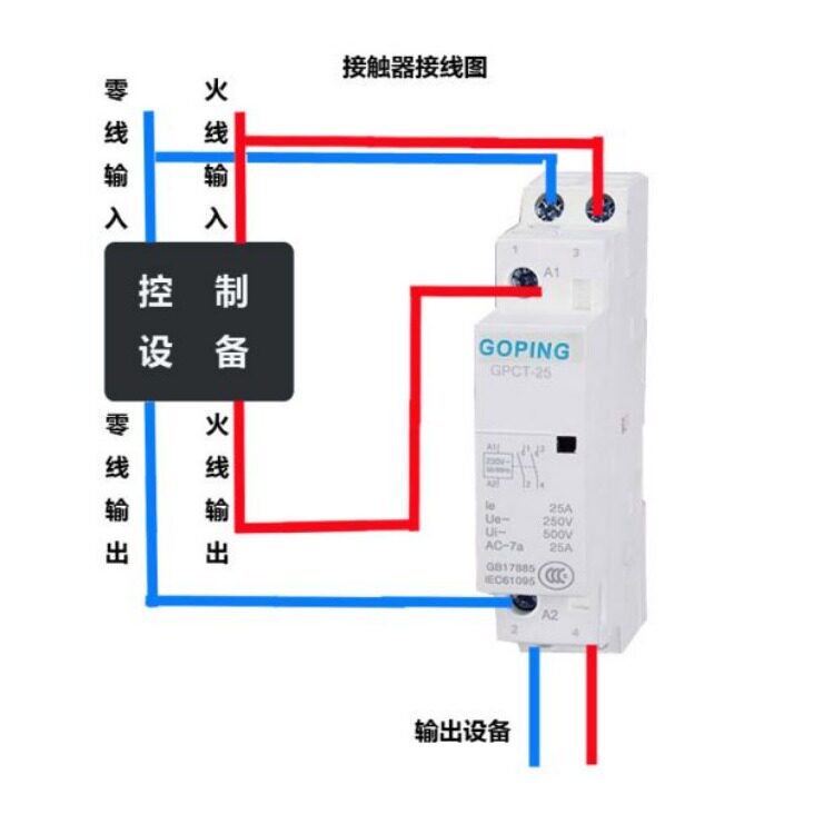 正泰家用小型单相交流接触器nch8 220v导轨式2p二常开常闭25a40a