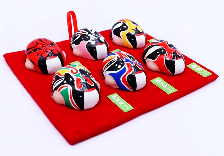 中国国风礼品立体京剧脸谱套装北京特色工艺品手工脸谱